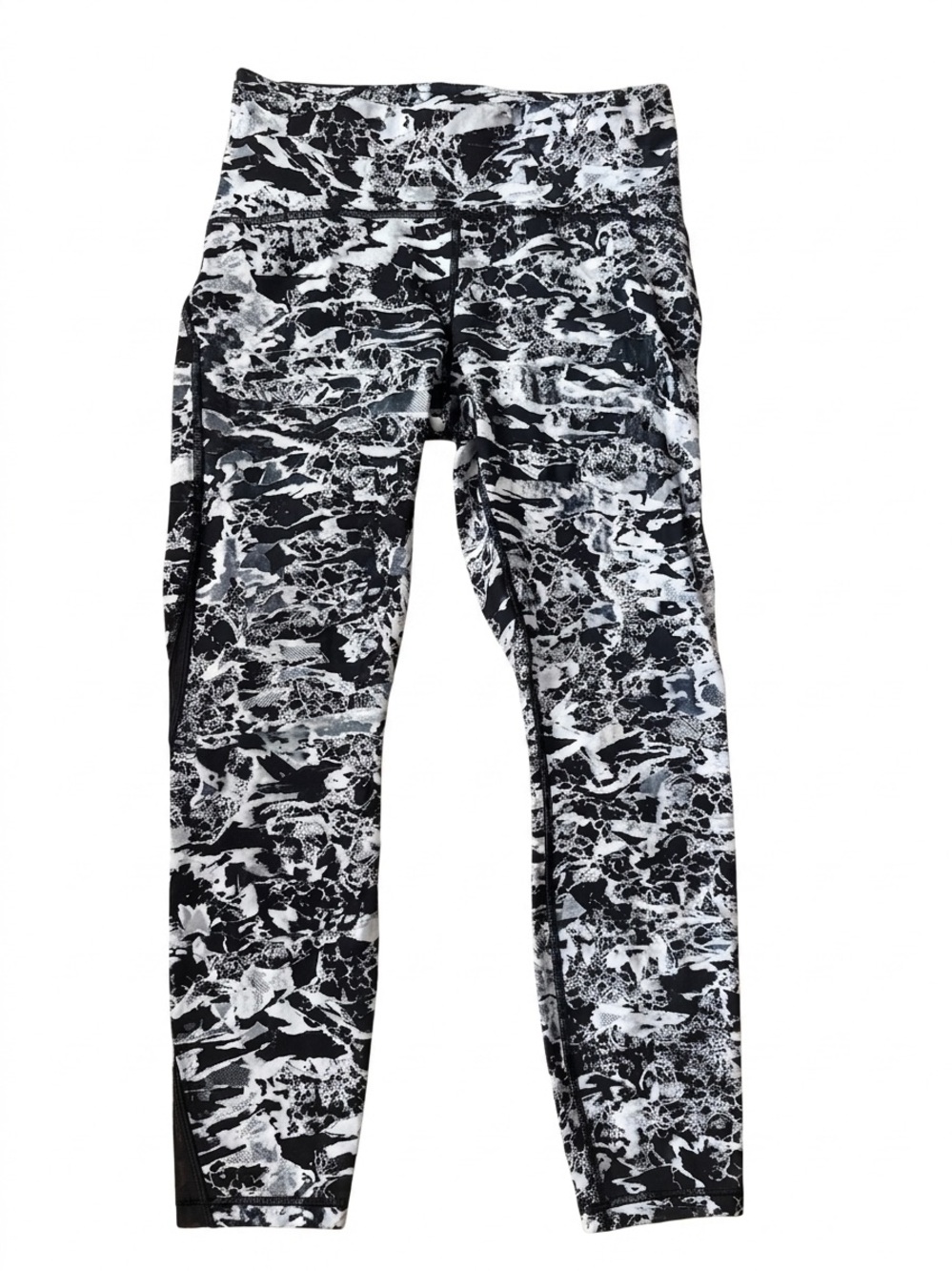 Lululemon Train Times 7/8 Pant 24" Interlaced Starlight Black Mesh Size 8